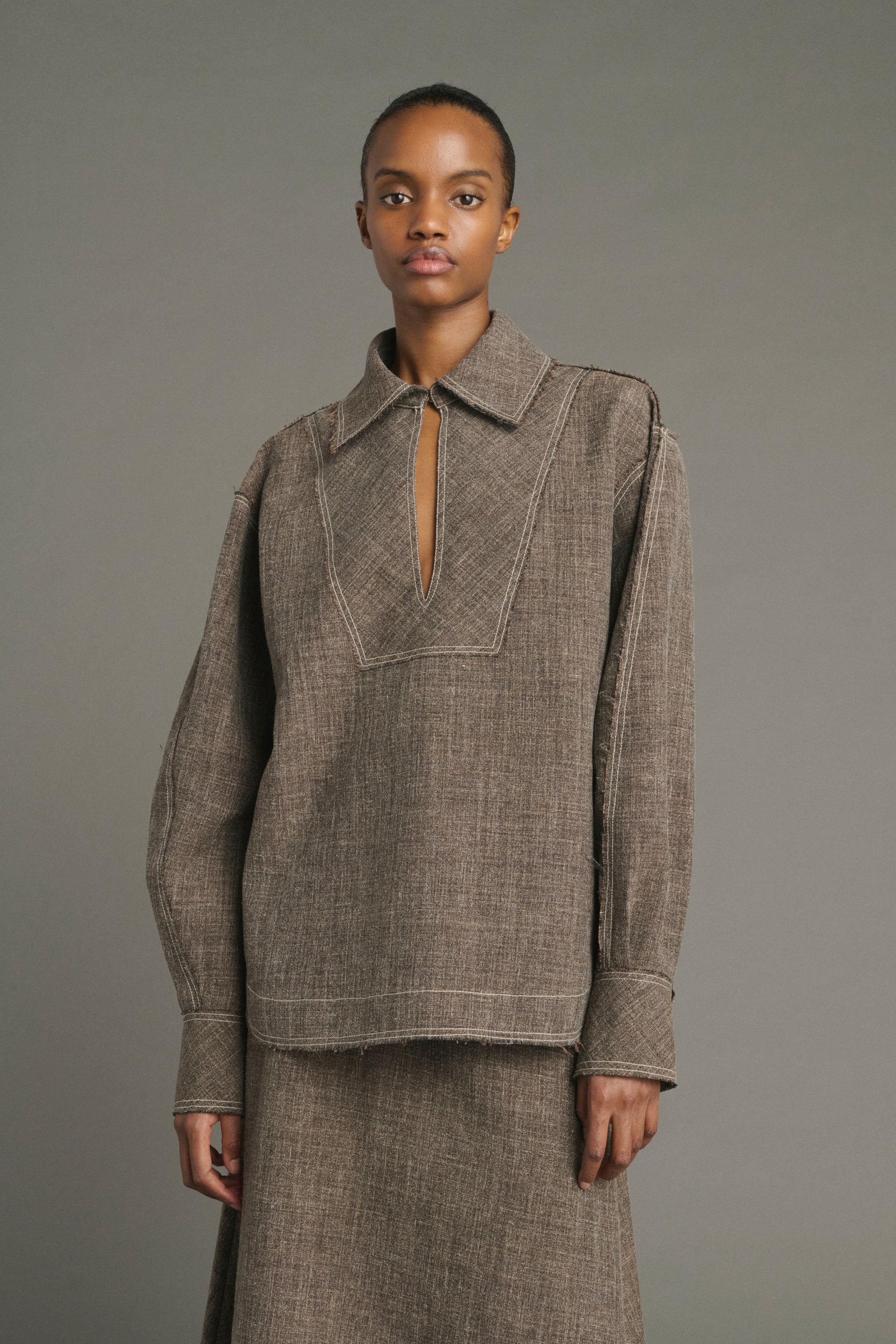 BLOUSE JANA MARRON