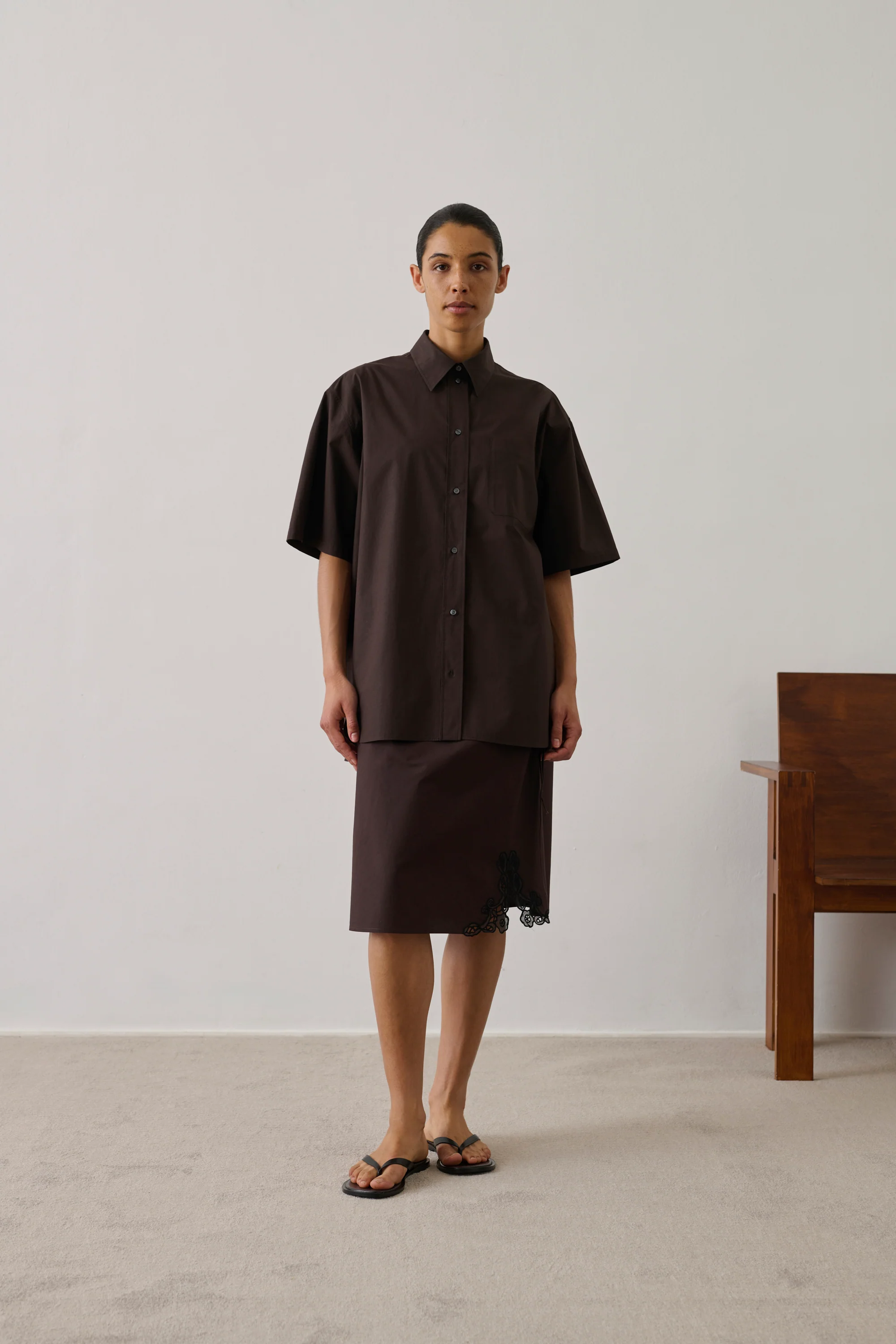 CHEMISE BOBBIE MARRON - Image 4