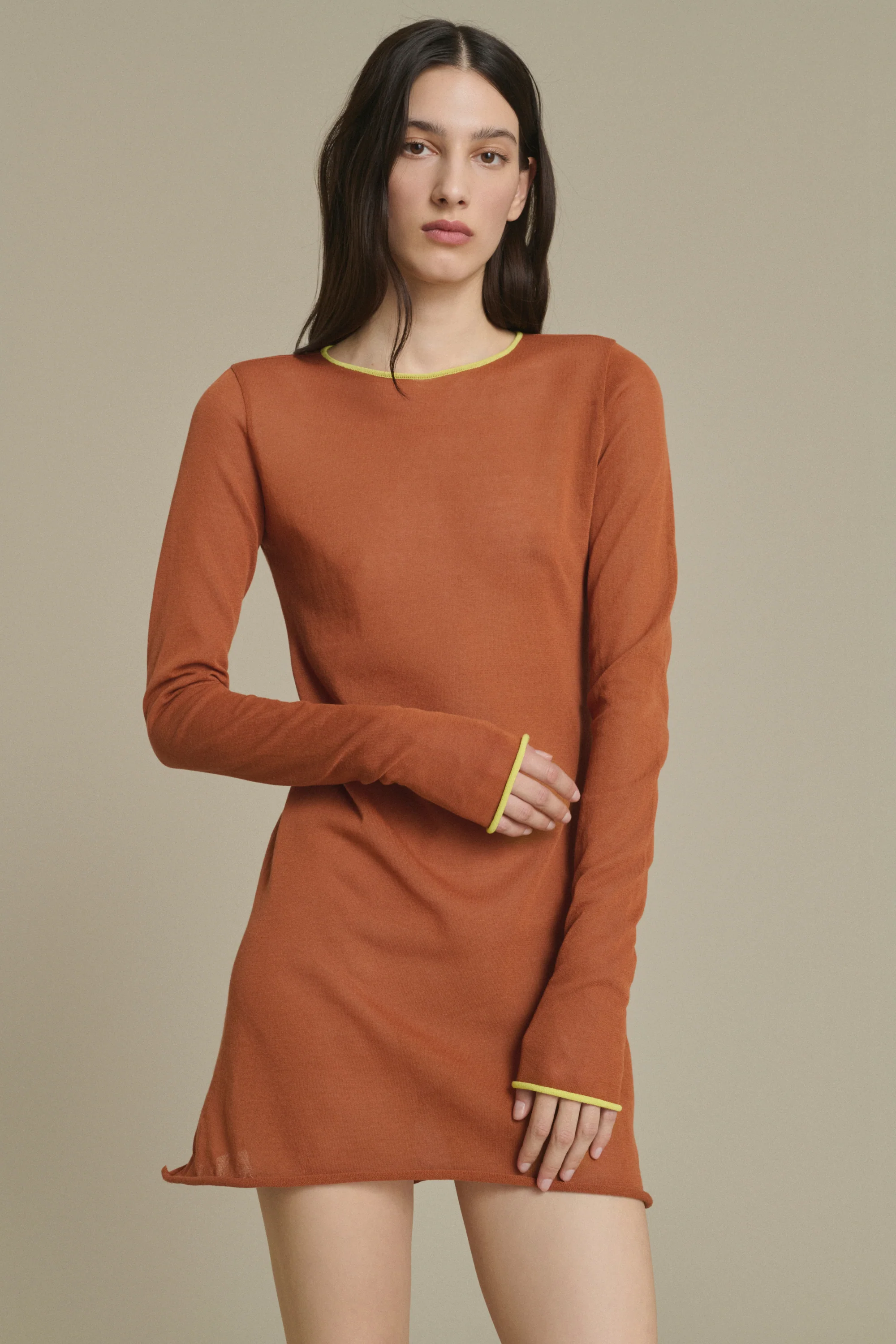 ROBE IRENE MINI MARRON - Image 3