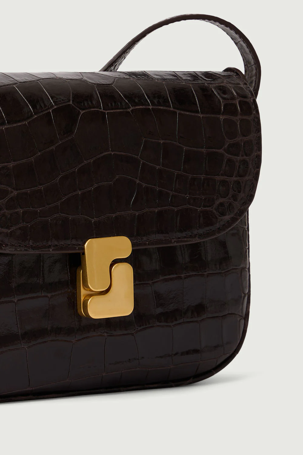 SAC BELLISSIMA MINI MARRON CROCO - Image 4