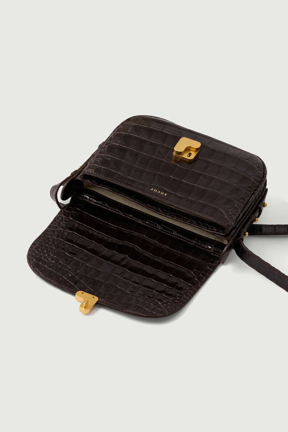 SAC BELLISSIMA MINI MARRON CROCO - Image 5