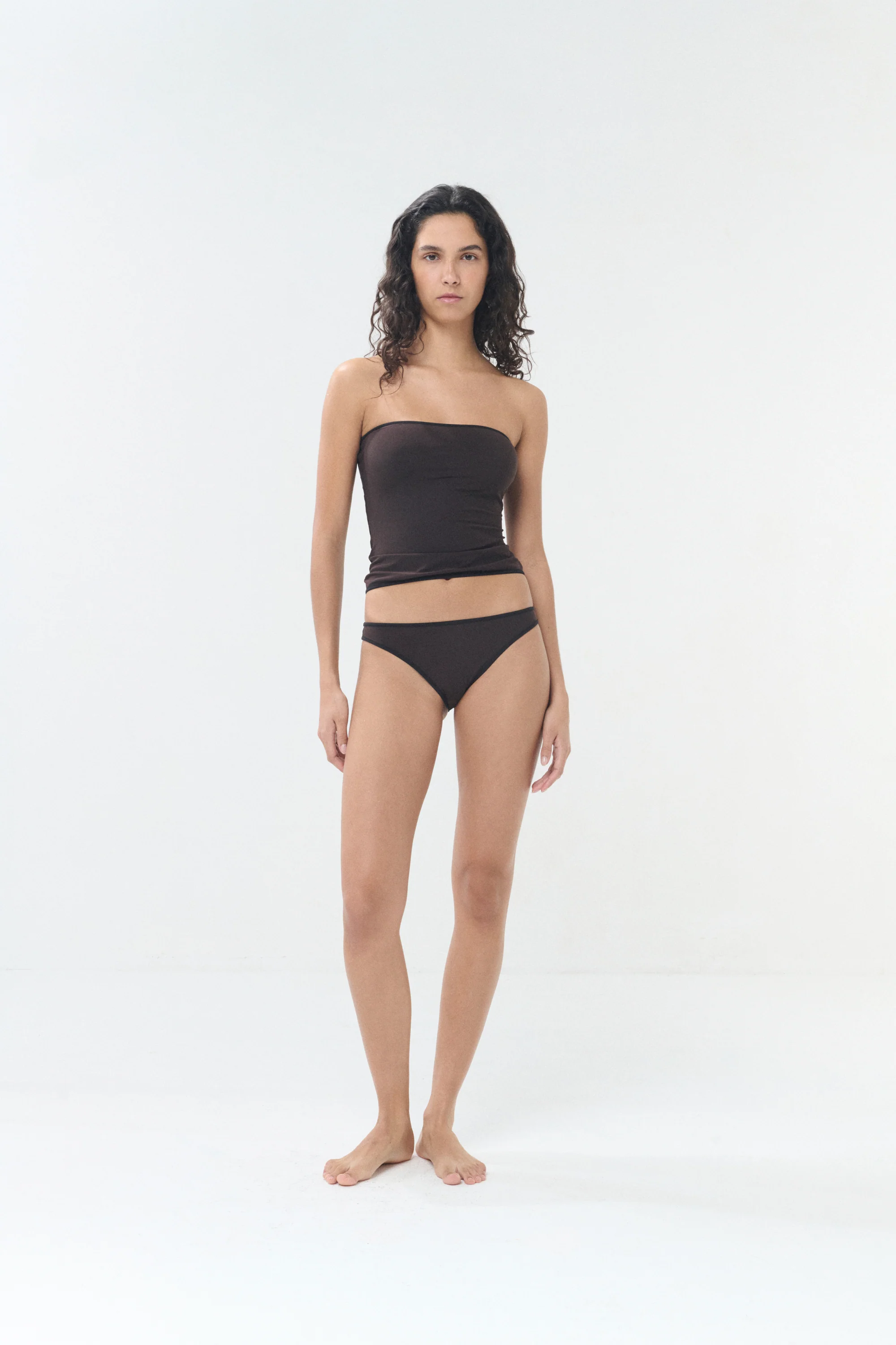 TOP IL TOP BANDEAU NOIR/MARRON - Image 4